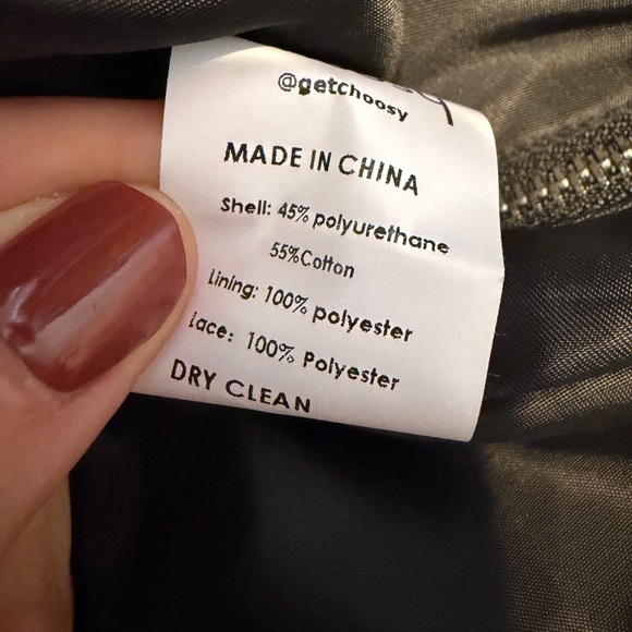 Choosy Lace and Leather Blouse Size 14 - Picture 6 of 6